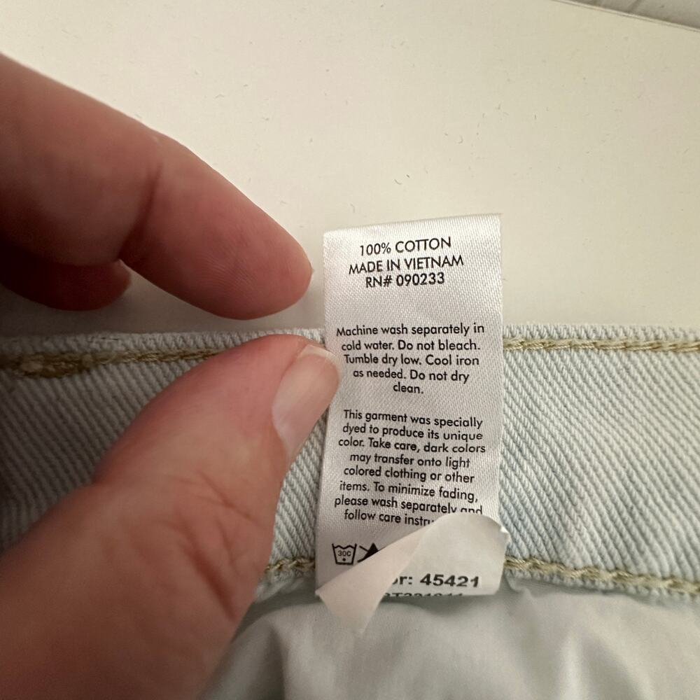 PacSun Light Indigo Ripped High Rise Baggy Jeans (30) - Picture 16 of 16